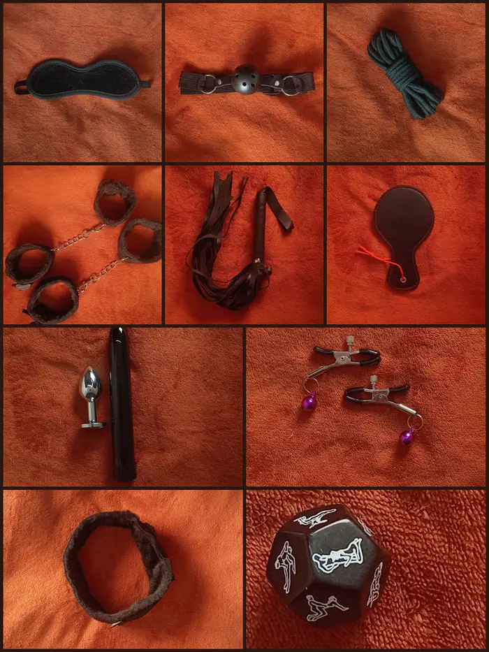 Kit de sumisión negro (12 piezas)