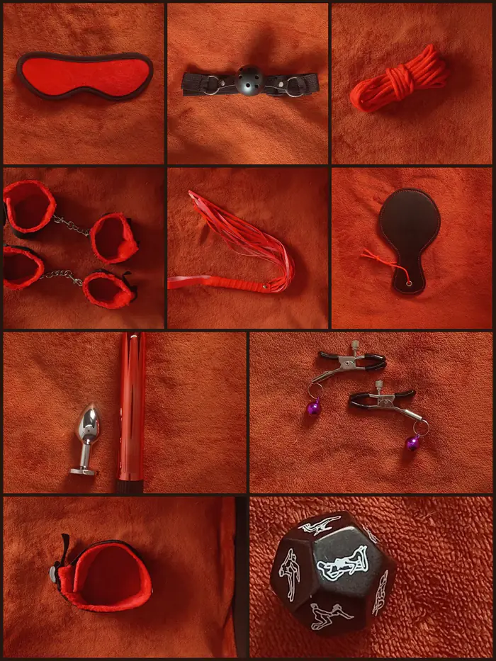 Kit de sumisión rojo (12 piezas)